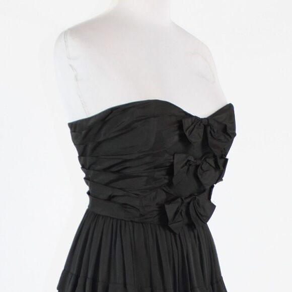 Jill Stuart black silk dress 12 - Picture 4 of 8